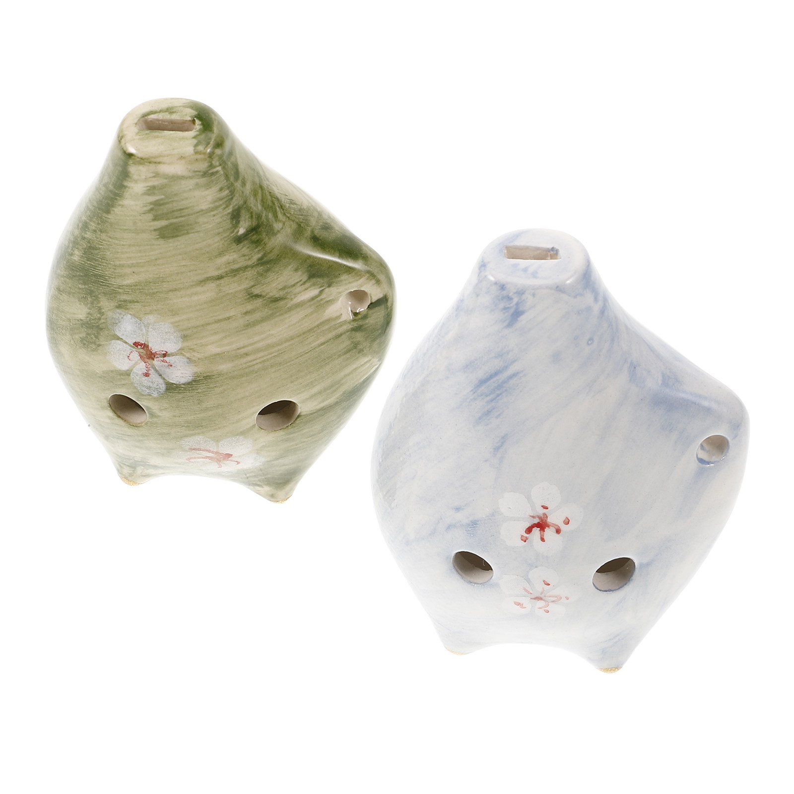 Musical Instrument In Japanese - 2Pcs 세라믹 오카리나 악기 일본식 6홀