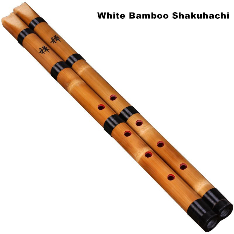 Musical Instrument In Japanese - 수제 천연 흰색 대나무 Shakuhachi 치바/일본