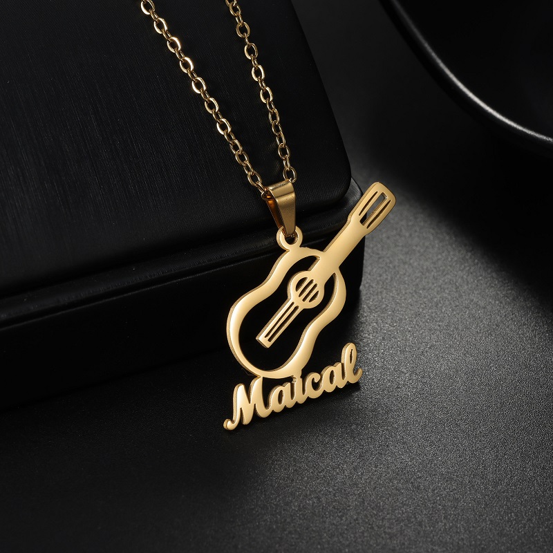 Musical Instrument With Name - 새로운 맞춤 이름 악기 펜던트 목걸이