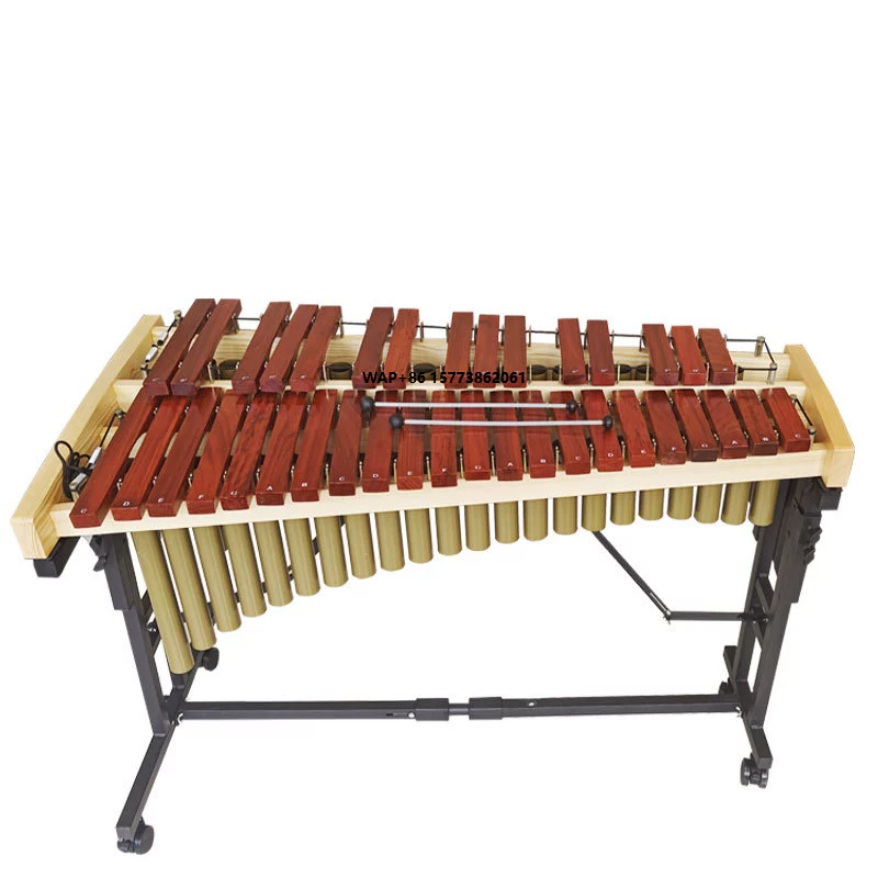 Musical Instrument Marimba - 37음 금속 실로폰 선반 포함 악기