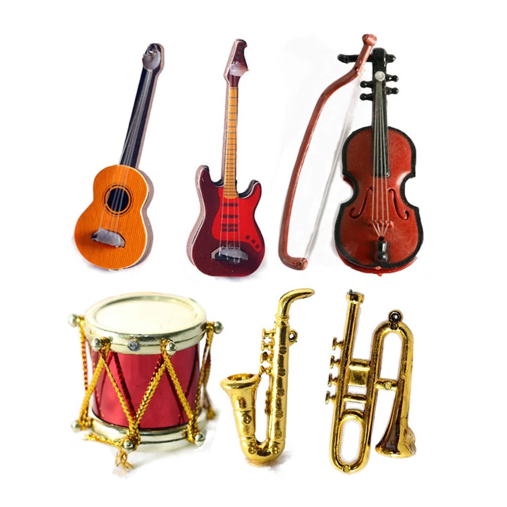 Musical Instrument Manufacturers - 1/12 스케일 인형 악기 인형집 액세서리