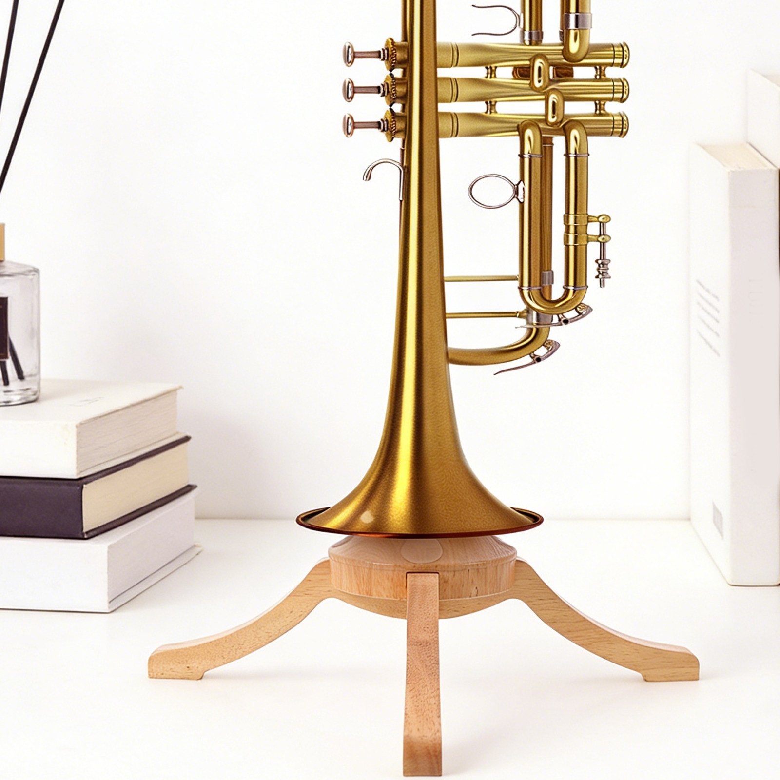 Musical Instrument Trumpet - 나무로 만든 4개 다리 트럼펫 스탠드,