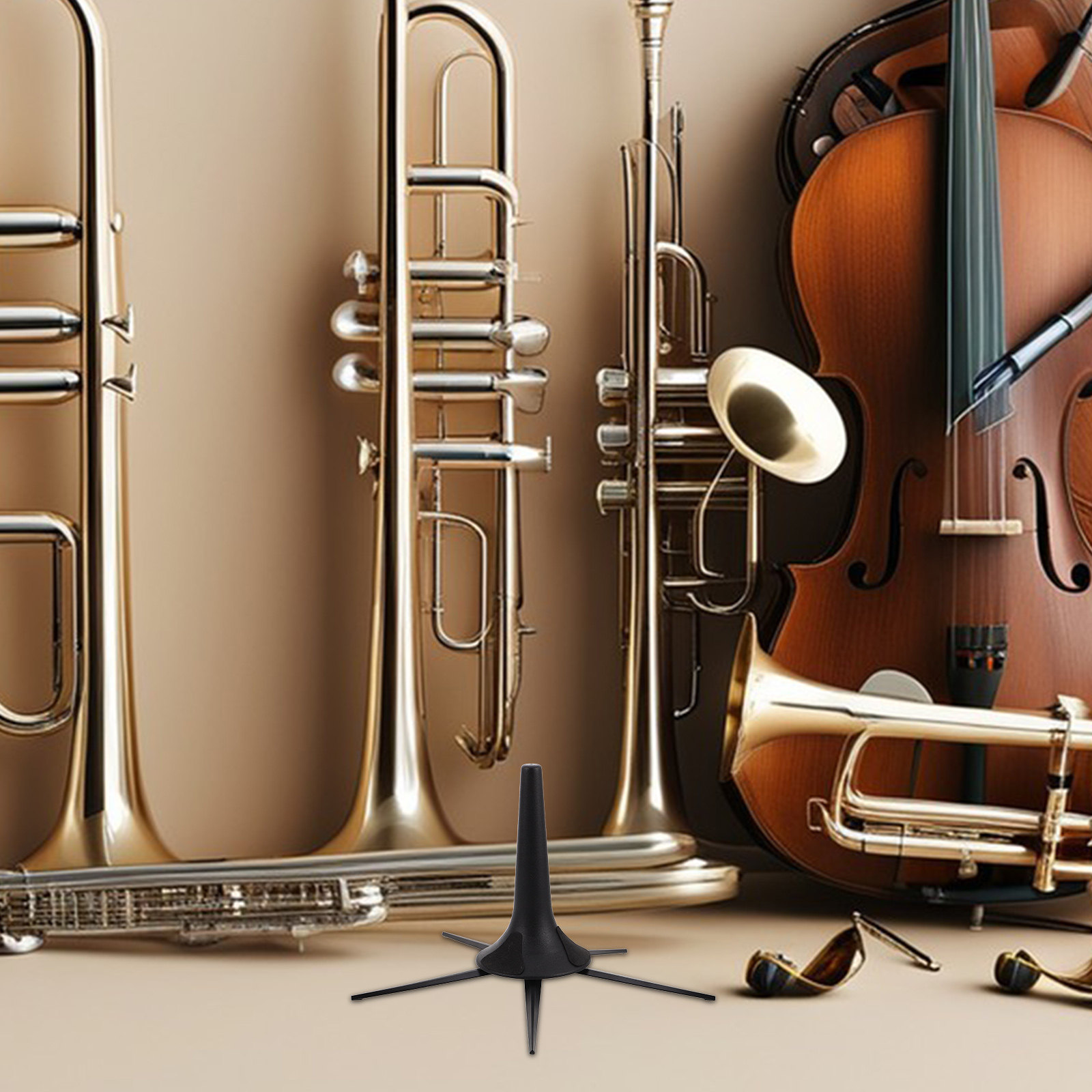휴대용 트럼펫 스탠드 접이식 5각 금속 홀더 분리형 안 - Musical Instrument Trumpet 리뷰 및 가격
