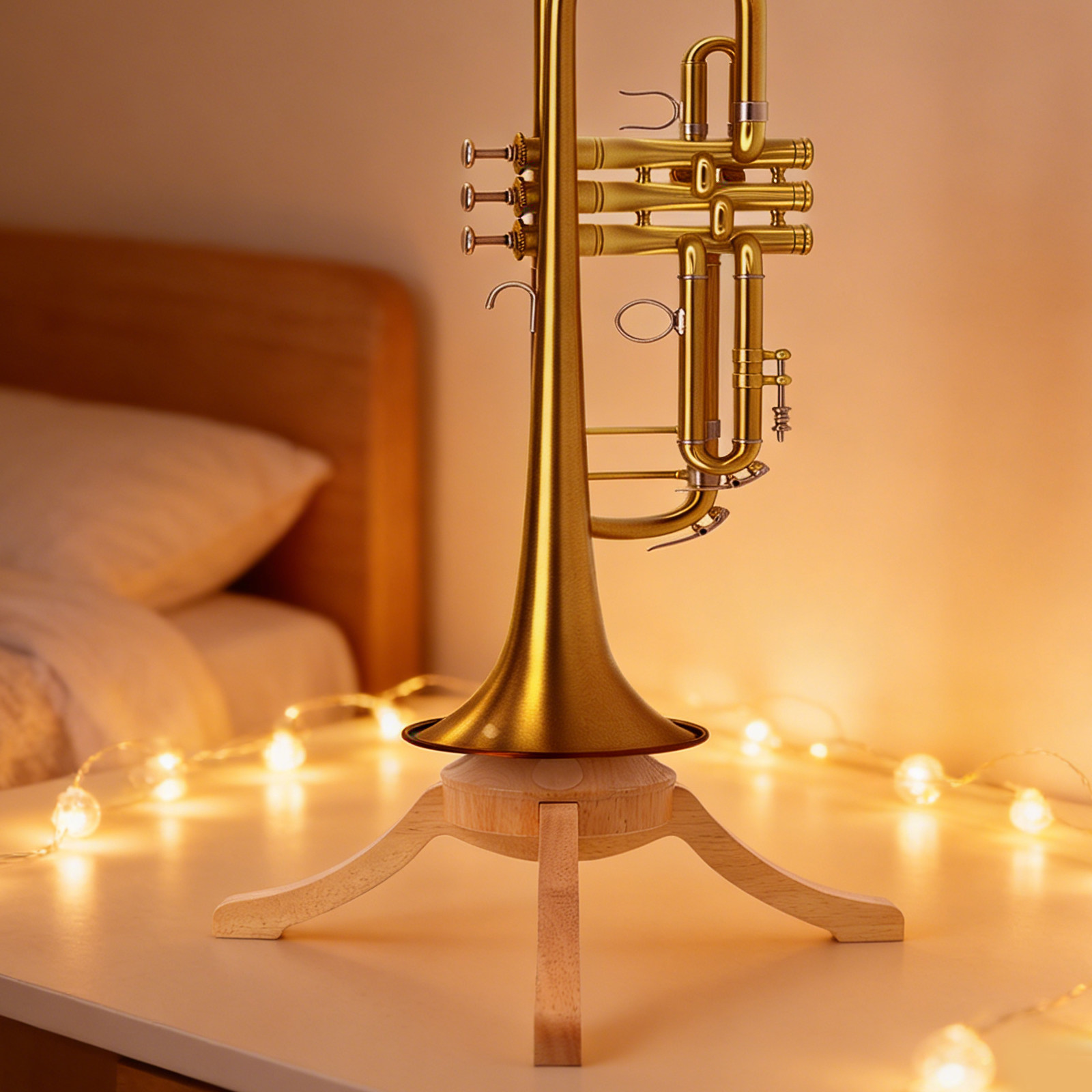 나무로 만든 4개 다리 트럼펫 스탠드, 분리 가능한 수 - Musical Instrument Trumpet 리뷰 및 가격