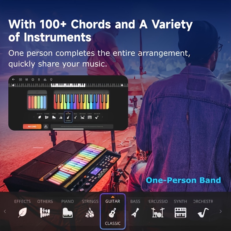 세련된 LED 백라이트 팝업피아노 스마트 디지털 피아노 - Musical Instrument Qin 리뷰 및 가격